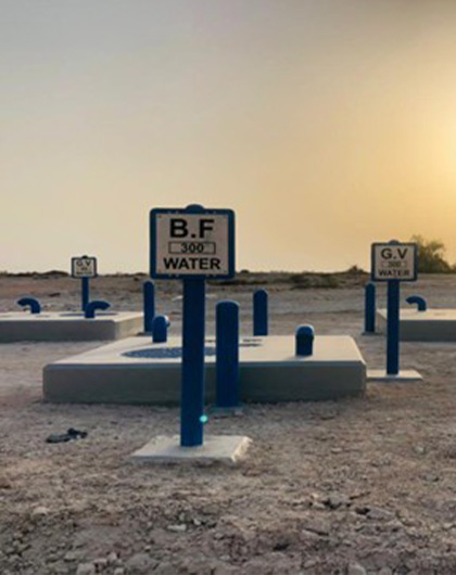 Water supply to coastal areas of Radeem, Harmiya and Shweihat 