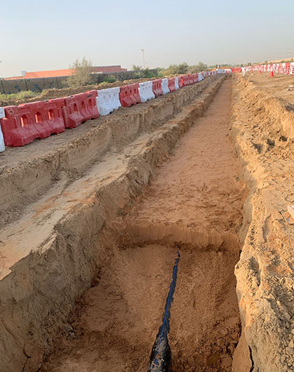 Water supply to various farms in Al Bahya and Al Rahba